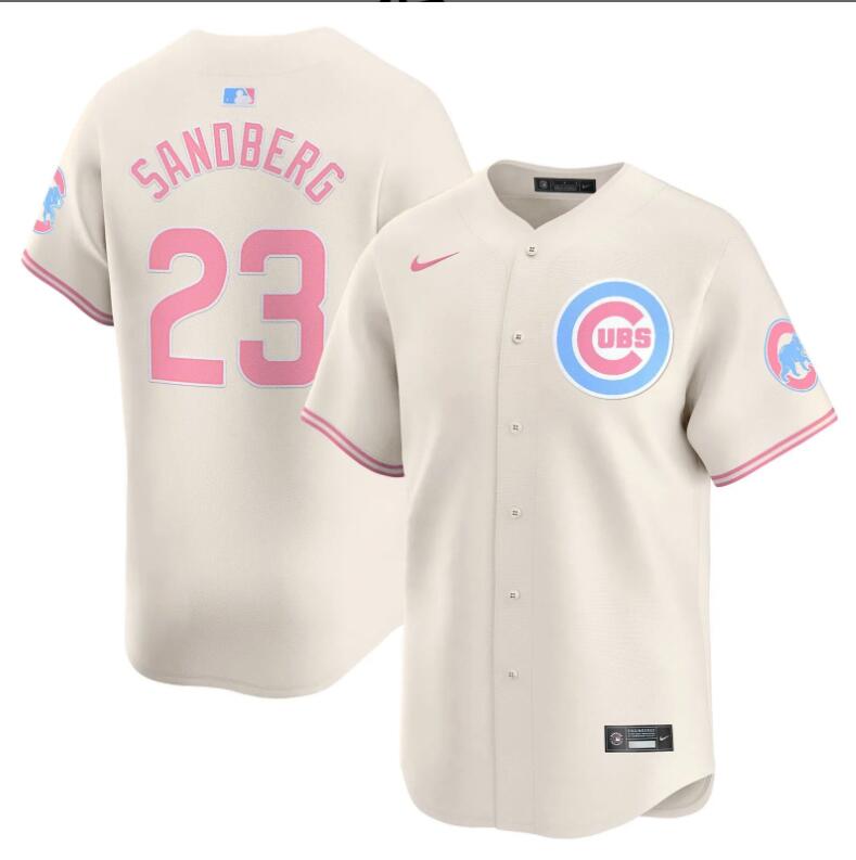 Men Chicago Cubs #23 Sandberg cream 2024 Nike MLB jersey